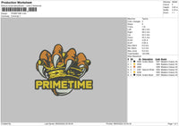 Primetimetext Embroidery File 6 sizes