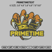 Primetimetext Embroidery File 6 sizes