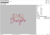 Ps Designs Embroidery File 6 sizes