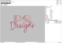 Ps Designs Embroidery File 6 sizes