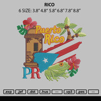 Rico Emboidery File 6 sizes