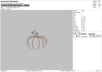 Pumpkin Running Embroidery File 6 sizes