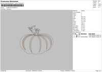 Pumpkin Running Embroidery File 6 sizes