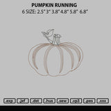 Pumpkin Running Embroidery File 6 sizes