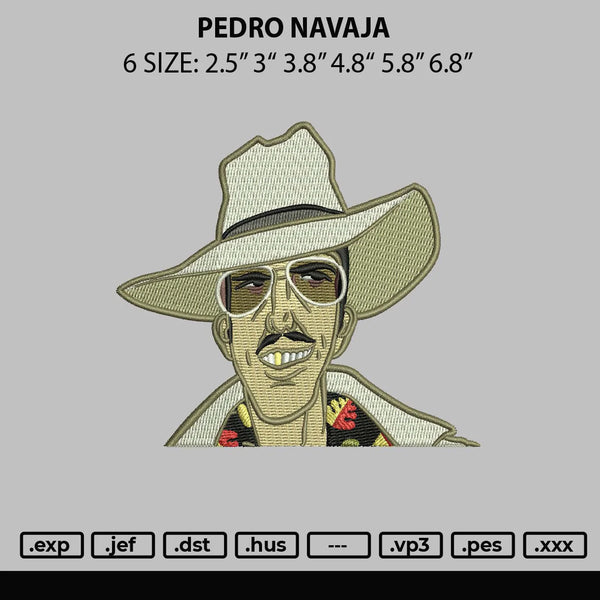 Pedro Navaja Embroidery File 6 sizes