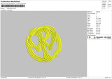 Yellow Circle Embroidery File 6 sizes