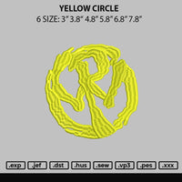 Yellow Circle Embroidery File 6 sizes