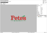 petes Embroidery File 6 sizes