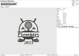 Plumbers Embroidery File 6 sizes