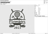 Plumbers Embroidery File 6 sizes