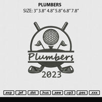 Plumbers Embroidery File 6 sizes