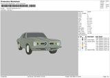 Grey Car 2401 Embroidery File 6 sizes