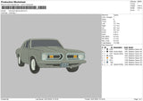 Grey Car 2401 Embroidery File 6 sizes