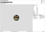 Pokeball Black Embroidery File 6 sizes