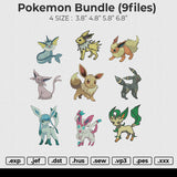 Pokemon Bundle (9files) Embroidery