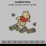 Flowers Pooh Embroidery File 6 sizes