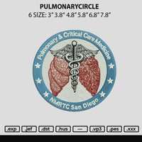 Pulmonaricircle Embroidery File 6 sizes