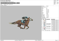 Horse 1502 Embroidery File 6 sizes