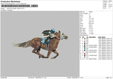 Horse 1502 Embroidery File 6 sizes