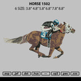 Horse 1502 Embroidery File 6 sizes