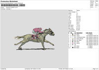 Racing Horse Embroidery File 6 sizes