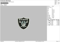 raiders Embroidery