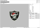 Raiders Xmas Embroidery File 6 sizes
