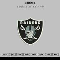 raiders Embroidery