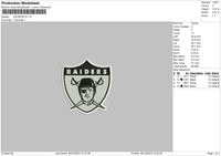 Raiders V2 Embroidery File 6 sizes