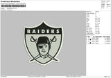 Raiders V2 Embroidery File 6 sizes