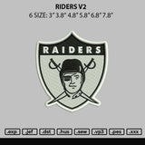 Raiders V2 Embroidery File 6 sizes