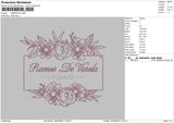 Ramos Text Embroidery File 6 sizes