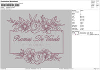 Ramos Text Embroidery File 6 sizes