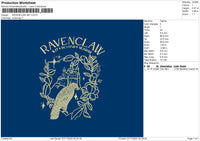 Ravenclaw 0711 Embroidery File 6 sizes