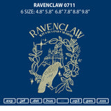 Ravenclaw 0711 Embroidery File 6 sizes