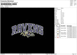 Ravens V2 Embroidery File 6 sizes