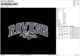 Ravens V2 Embroidery File 6 sizes