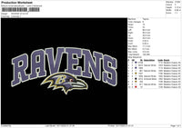 Ravens V2 Embroidery File 6 sizes