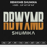 RBWXMB SHUMIKA Embroidery