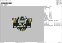 Rc Transport Embroidery File 6 sizes