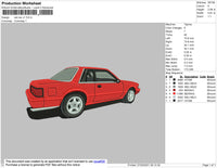 Red Car V1 Embroidery