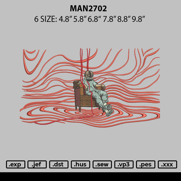 Man2702 Embroidery File 6 sizes