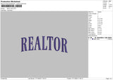 Realtor Embroidery File 6 sizes