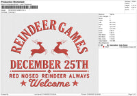 REINDEER GAMES Embroidery