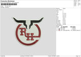 Rh Logo Embroidery File 6 sizes