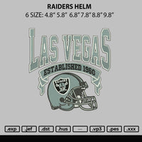 Riders Helm Embroidery File 6 sizes