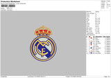 Real Madrid logo Fill Embroidery File 6 sizes