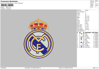 Real Madrid logo Fill Embroidery File 6 sizes