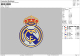 Real Madrid logo Fill Embroidery File 6 sizes