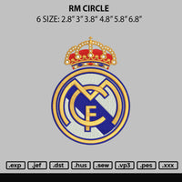 Real Madrid logo Fill Embroidery File 6 sizes